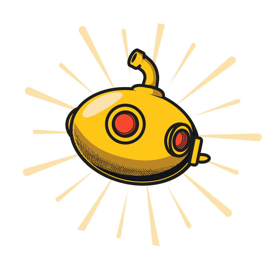 Cartoon of a Yellow Submarine 
